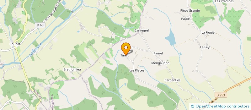 localisation de l'entreprise MADAME ALINE LACOMBE  ST NAZAIRE DE VALENTANE