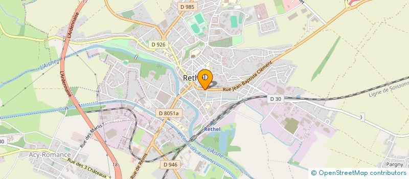 localisation de l'entreprise MADAME ALINE LARUE  RETHEL