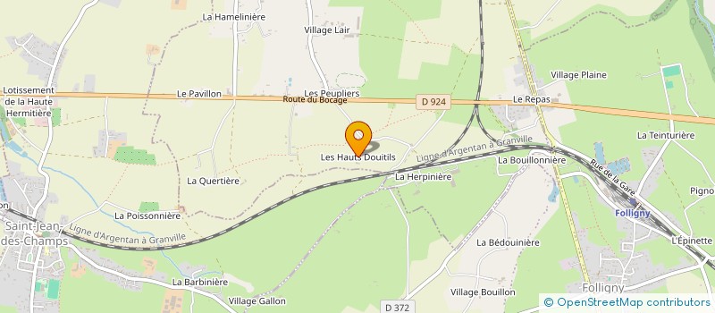 localisation de l'entreprise MADAME ALINE LE DOUARON  SAINT-SAUVEUR-LA-POMMERAYE