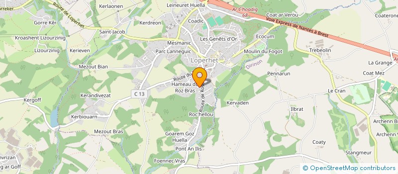 localisation de l'entreprise MADAME ALINE LEMIEUX à LOPERHET