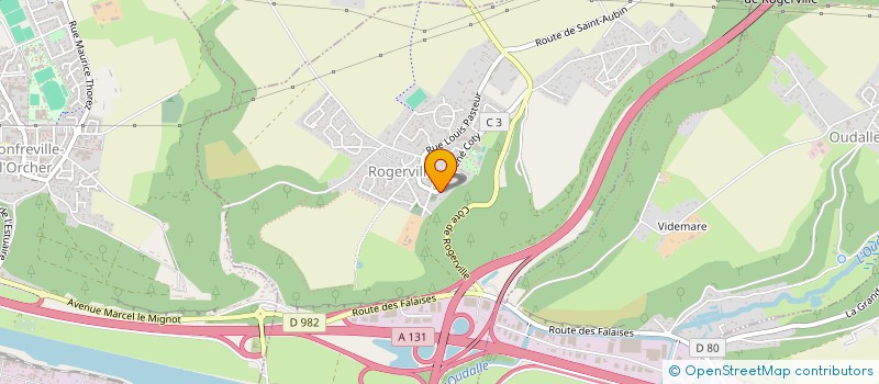 localisation de l'entreprise MADAME ALINE LEROUX  ROGERVILLE