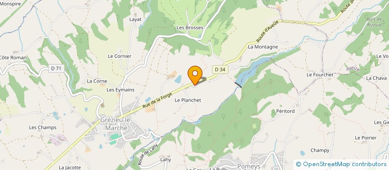 localisation de l'entreprise MADAME ALINE LOISON  MONTROMANT