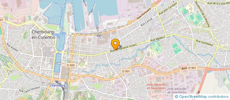 localisation de l'entreprise MADAME ALINE MADELAINE  CHERBOURG-EN-COTENTIN