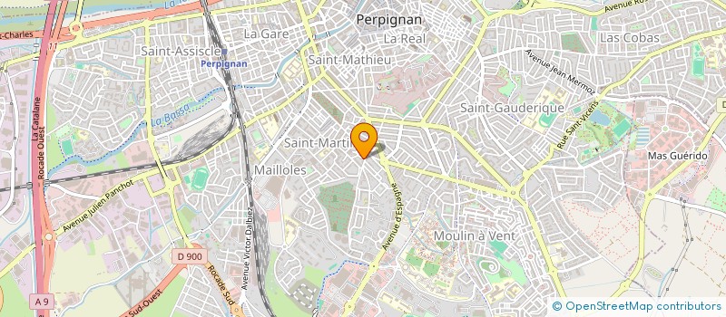 localisation de l'entreprise MADAME ALINE MARCO à PERPIGNAN