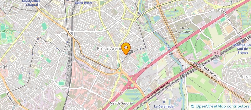 localisation de l'entreprise MADAME ALINE MARTIN à MONTPELLIER