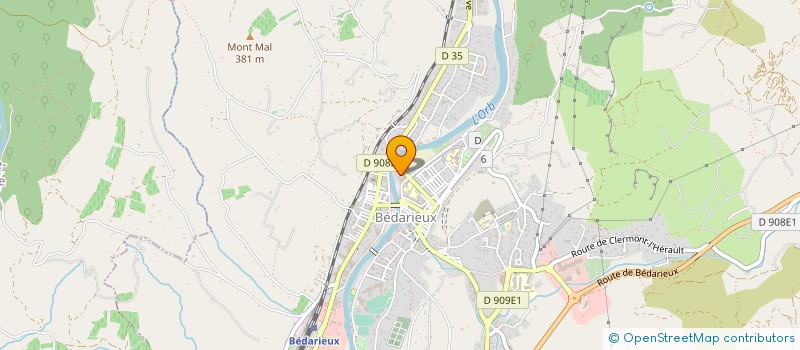 localisation de l'entreprise MADAME ALINE MATET à BEDARIEUX