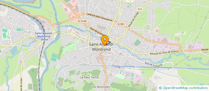 localisation de l'entreprise MADAME ALINE MATHIOT  SAINT-AMAND-MONTROND