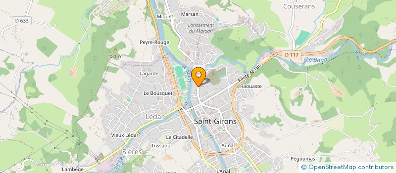 localisation de l'entreprise MADAME ALINE MORERE à SAINT-GIRONS