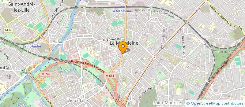 localisation de l'entreprise MADAME ALINE MOYSON à LA MADELEINE