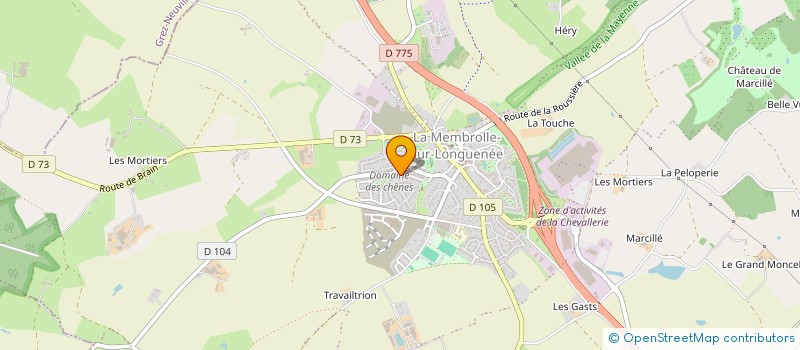 localisation de l'entreprise MADAME ALINE OEIL  LONGUENEE-EN-ANJOU