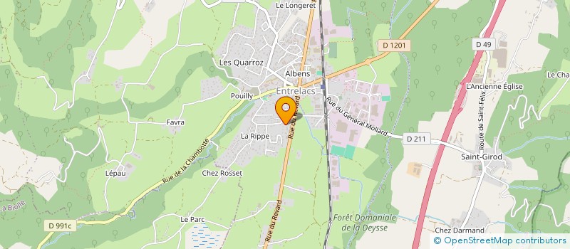 localisation de l'entreprise MADAME ALINE RASSAT à ENTRELACS