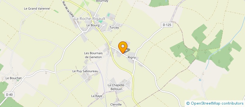 localisation de l'entreprise MADAME ALINE ROULET  LA ROCHE-RIGAULT