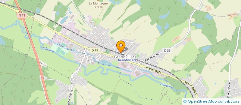 localisation de l'entreprise MADAME ALINE ROUSSEY à GRANDVILLARS