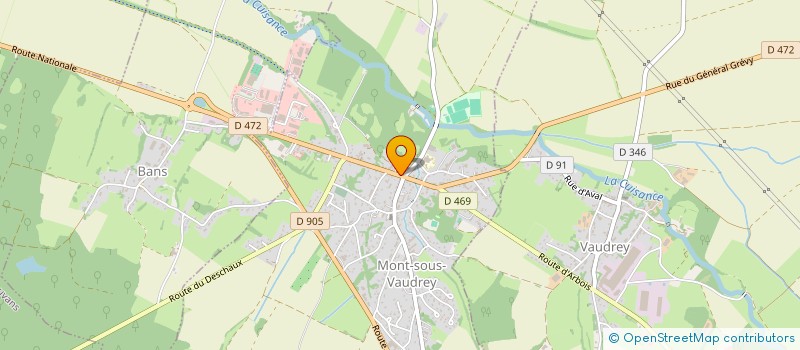 localisation de l'entreprise MADAME ALINE ROUSSEY  MONT-SOUS-VAUDREY