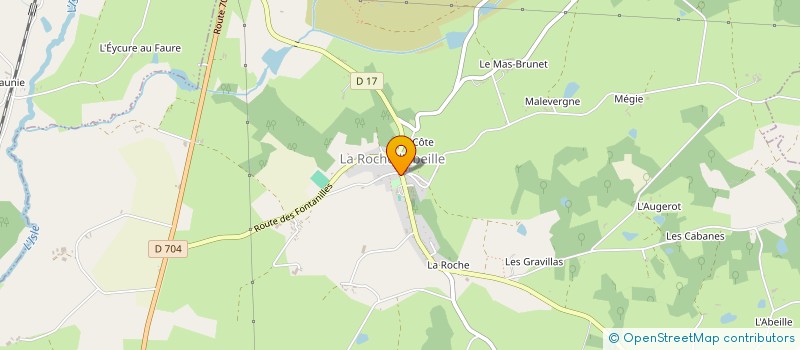 localisation de l'entreprise MADAME ALINE SANGLEBOEUF à LA ROCHE-L'ABEILLE