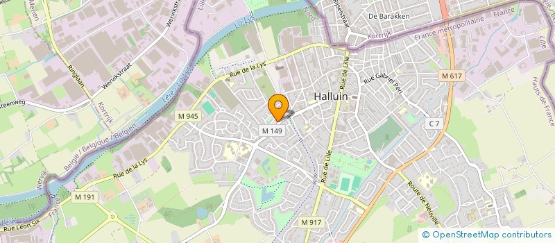 localisation de l'entreprise MADAME ALINE SEVERIN à HALLUIN