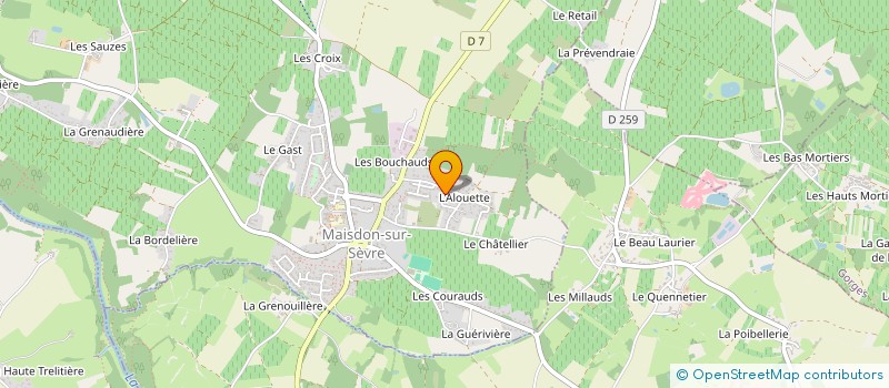 localisation de l'entreprise MADAME ALINE SOARES  MAISDON-SUR-SEVRE