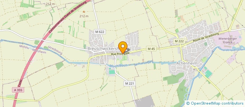 localisation de l'entreprise MADAME ALINE STUTZMANN  BREUSCHWICKERSHEIM