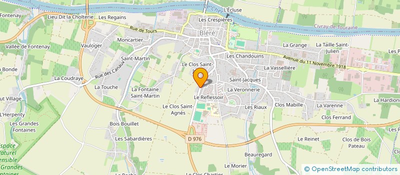 localisation de l'entreprise MADAME ALINE THIBAULT  BLERE