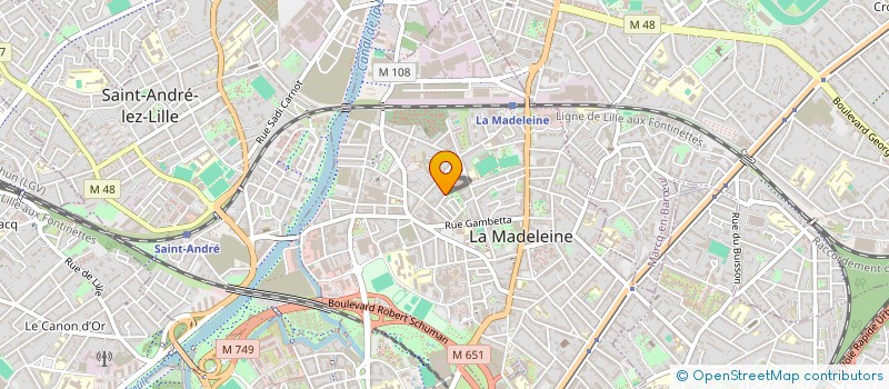 localisation de l'entreprise MADAME ALINE TRACHET à LA MADELEINE