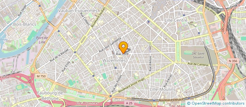 localisation de l'entreprise MADAME ALINE VENDEVILLE  LILLE