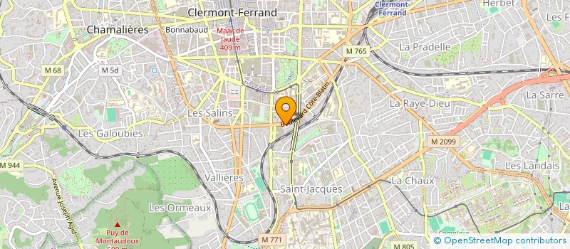 localisation de l'entreprise MADAME ALINE YAVO  CLERMONT-FERRAND