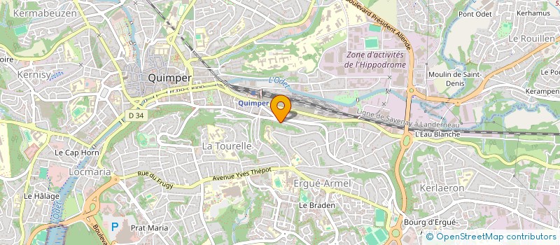 localisation de l'entreprise MADAME ALIONA VALIOULINA à QUIMPER