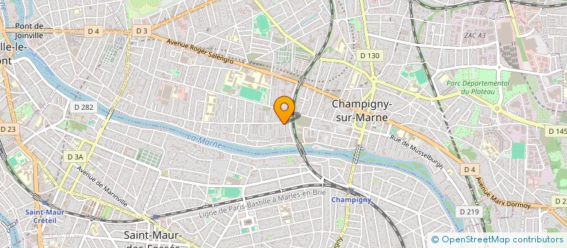 localisation de l'entreprise MADAME ALISON CLEMENT à CHAMPIGNY-SUR-MARNE