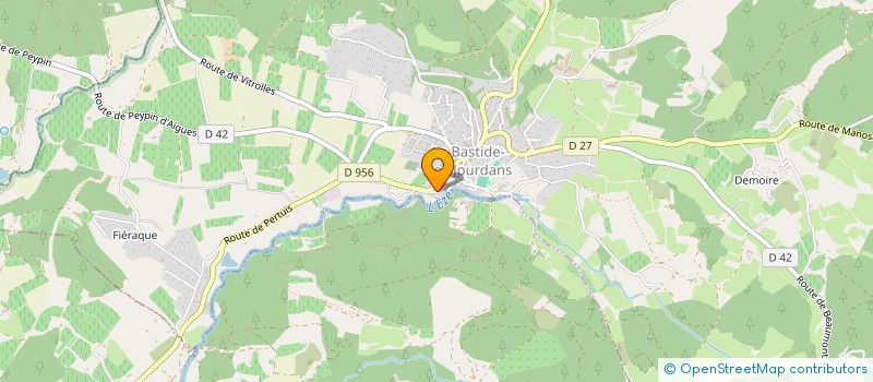localisation de l'entreprise MADAME ALISON FRASER à LA BASTIDE-DES-JOURDANS
