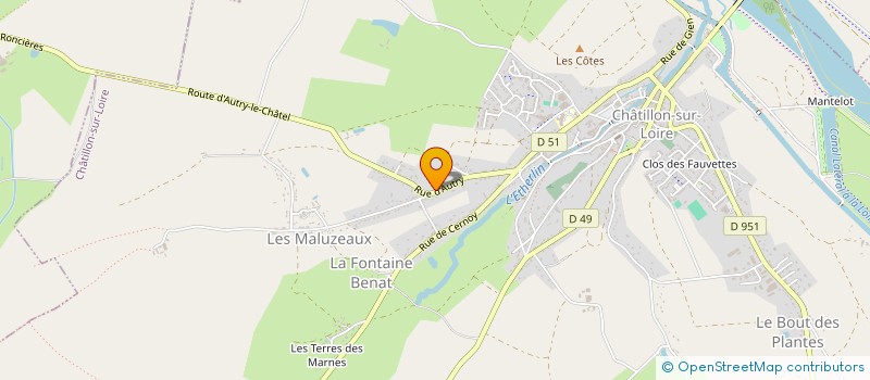 localisation de l'entreprise MADAME ALISON GATELLIER à CHATILLON-SUR-LOIRE