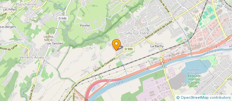 localisation de l'entreprise MADAME ALISON HOGUET  GILLY-SUR-ISERE