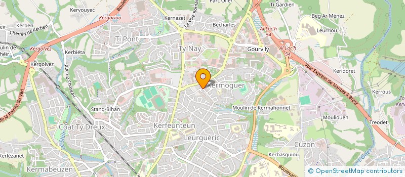 localisation de l'entreprise MADAME ALISON JOUSSOT à QUIMPER