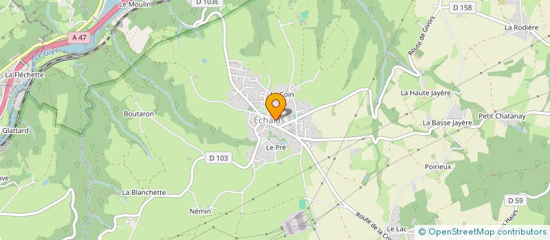 localisation de l'entreprise MADAME ALISON LECLERE  ECHALAS