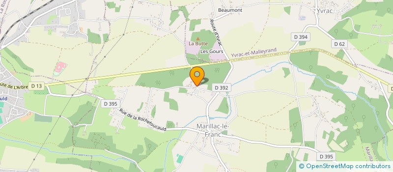 localisation de l'entreprise MADAME ALISON MAGNAN  YVRAC-ET-MALLEYRAND