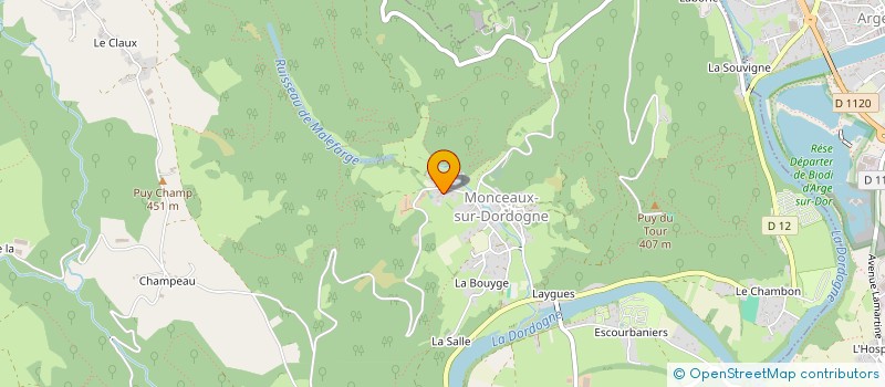 localisation de l'entreprise MADAME ALISSON ARQUE  MONCEAUX-SUR-DORDOGNE