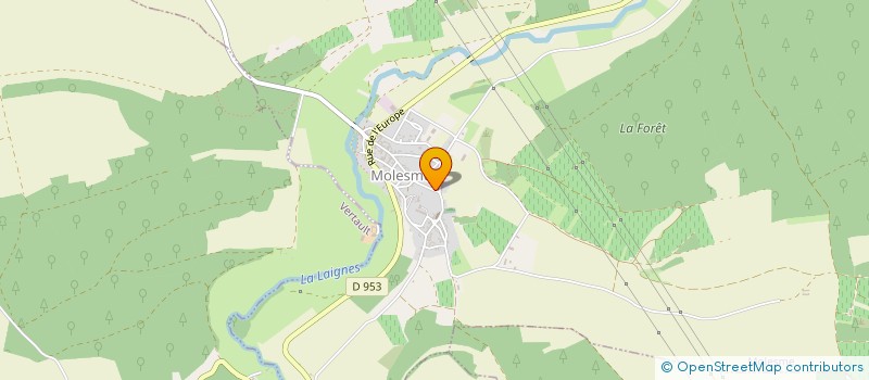 localisation de l'entreprise MADAME ALIX CHAUDOREILLE  MOLESME