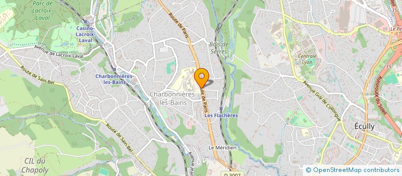 localisation de l'entreprise MADAME ALIX DESROSIERS  CHARBONNIERES-LES-BAINS