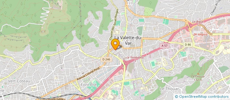 localisation de l'entreprise MADAME ALIZEE CORDINA à LA VALETTE-DU-VAR