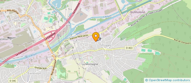 localisation de l'entreprise MADAME ALIZEE COSTA  ETUPES