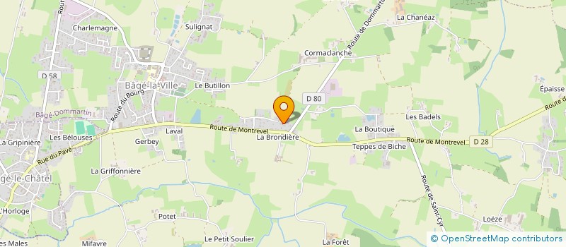 localisation de l'entreprise MADAME ALIZEE GAUDET à BAGE-LE-CHATEL