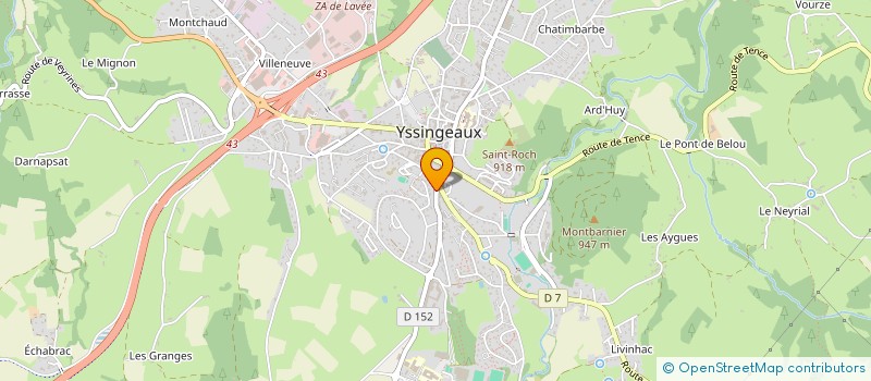 localisation de l'entreprise MADAME ALIZEE MARCHAND à YSSINGEAUX
