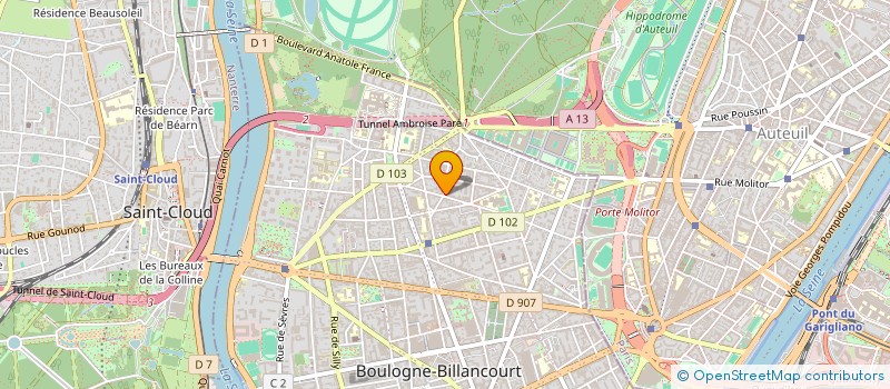 localisation de l'entreprise MADAME ALIZEE MAUREL à BOULOGNE-BILLANCOURT