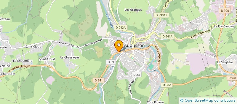 localisation de l'entreprise MADAME ALLA KOMPANITCHENKO  AUBUSSON