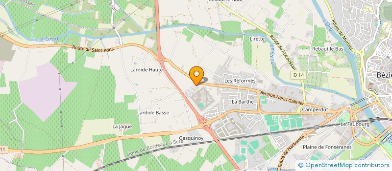 localisation de l'entreprise MADAME ALLISON CAUSSE à BEZIERS