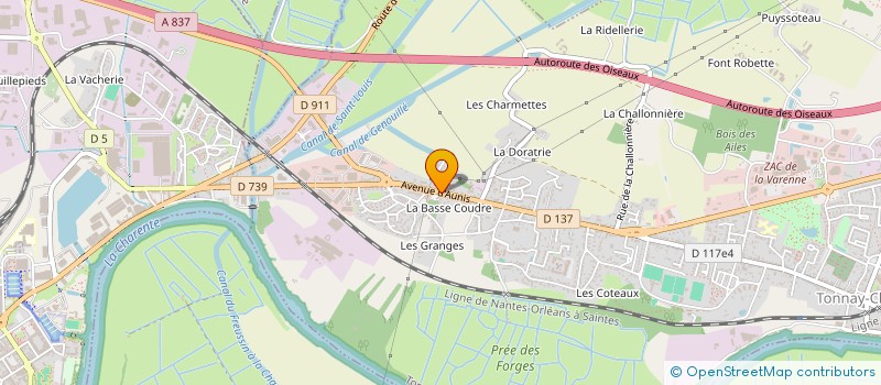 localisation de l'entreprise MADAME ALLISON FAURE  TONNAY CHARENTE