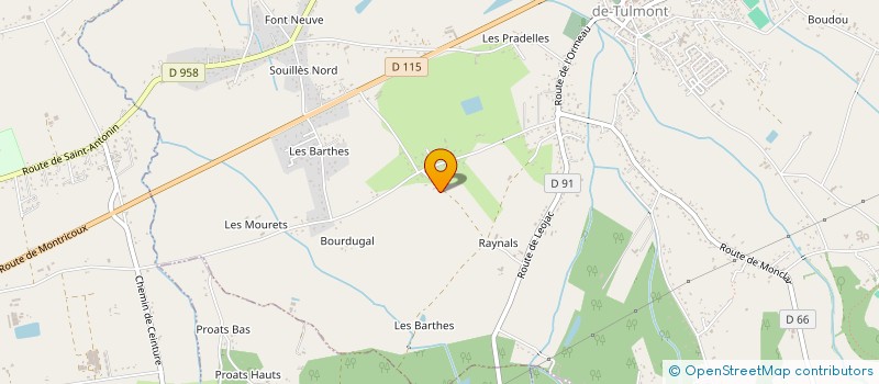 localisation de l'entreprise MADAME ALLISON MERCOURT  SAINT-ETIENNE-DE-TULMONT