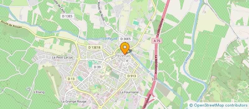 localisation de l'entreprise MADAME ALLISON PETER  PEZENAS