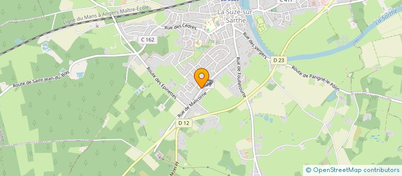 localisation de l'entreprise MADAME ALLISSON BEGRAND à LA SUZE-SUR-SARTHE