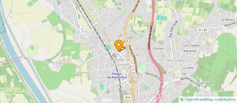 localisation de l'entreprise MADAME ALLOBA AKRE  LE PEAGE-DE-ROUSSILLON