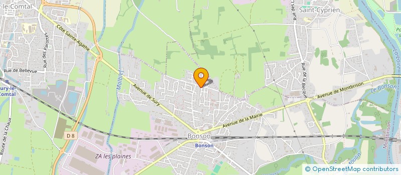 localisation de l'entreprise MADAME ALLYCIA PROTIERE  BONSON